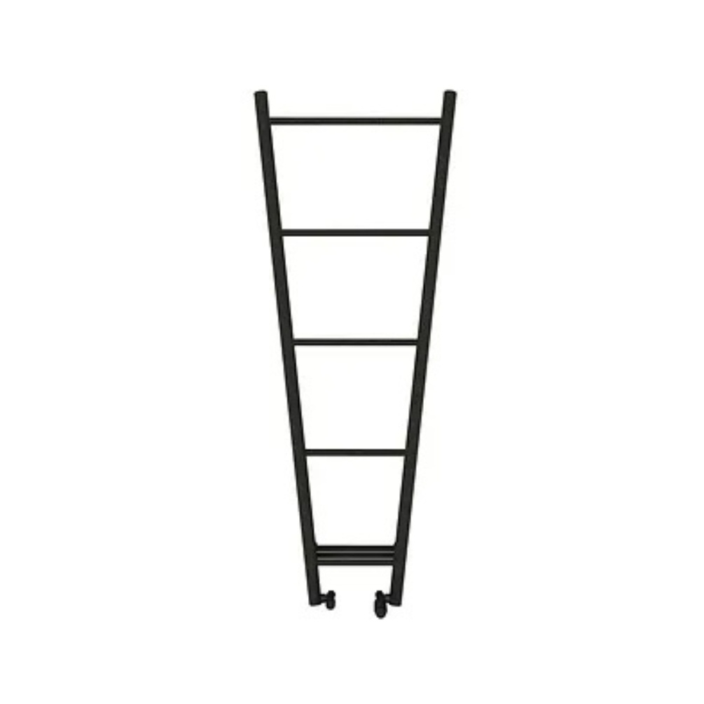 Product cut out image of the Radox Flyn 1650mm x 650mm Black Pearl Electric Towel Radiator front facing